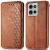 Чехол Deexe Rhombus Wallet для Motorola Moto G75 - Brown: фото 1 из 6