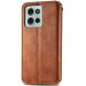 Чохол Deexe Rhombus Wallet для Motorola Moto G75 - Brown (367822Z). Фото 5 з 6