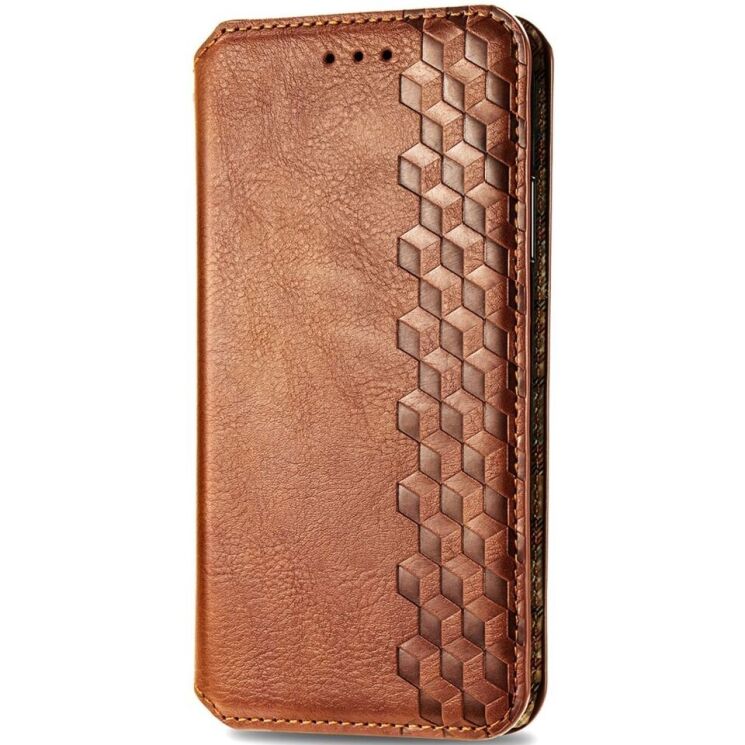 Чехол Deexe Rhombus Wallet для Motorola Moto G85 - Brown: фото 4 из 10