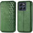 Чехол Deexe Rhombus Wallet для Motorola Moto G86 Power - Green (385126G)
