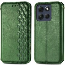 Чехол Deexe Rhombus Wallet для Motorola Moto G86 Power - Green: фото 1 из 6