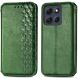 Чехол Deexe Rhombus Wallet для Motorola Moto G86 Power - Green (385126G). Фото 1 из 6