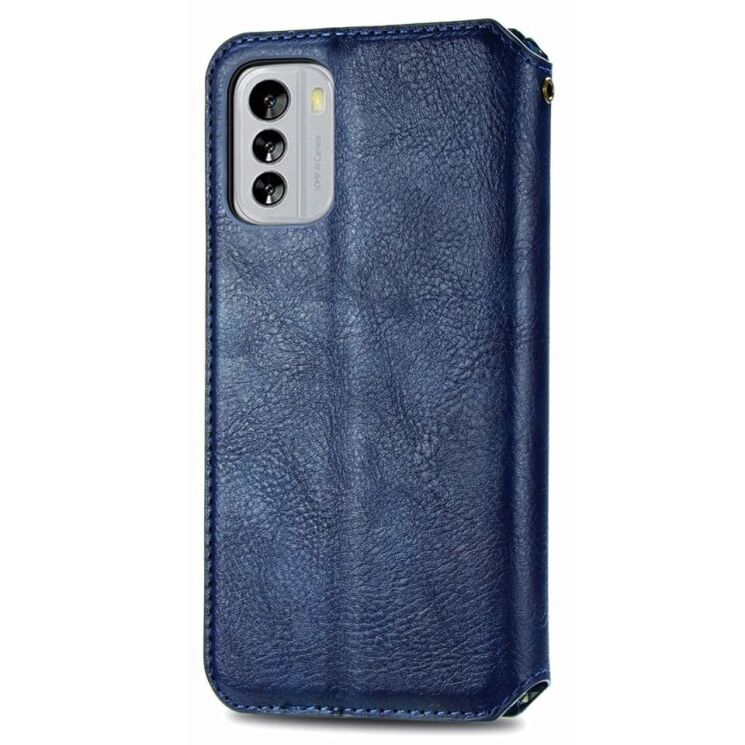 Чехол Deexe Rhombus Wallet для Nokia G60 - Blue: фото 6 из 9