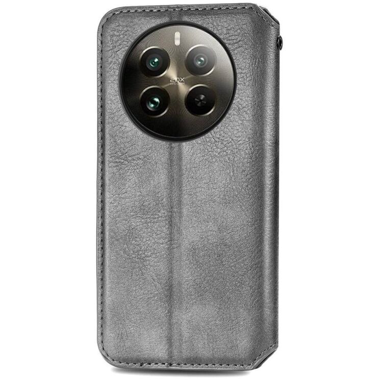 Чехол Deexe Rhombus Wallet для Realme 12 Pro / 12 Pro+ - Grey: фото 5 из 6
