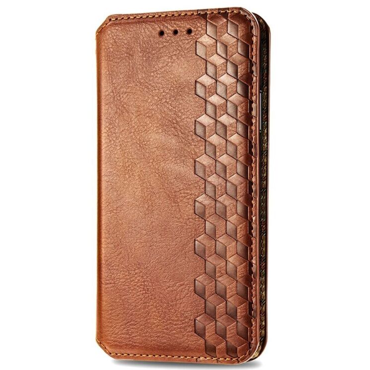 Чехол Deexe Rhombus Wallet для Samsung Galaxy A16 (A165) - Brown: фото 4 из 7
