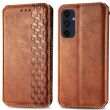 Чехол Deexe Rhombus Wallet для Samsung Galaxy A16 (A165) - Brown (365214Z)