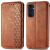 Чехол Deexe Rhombus Wallet для Samsung Galaxy A16 (A165) - Brown: фото 1 из 7