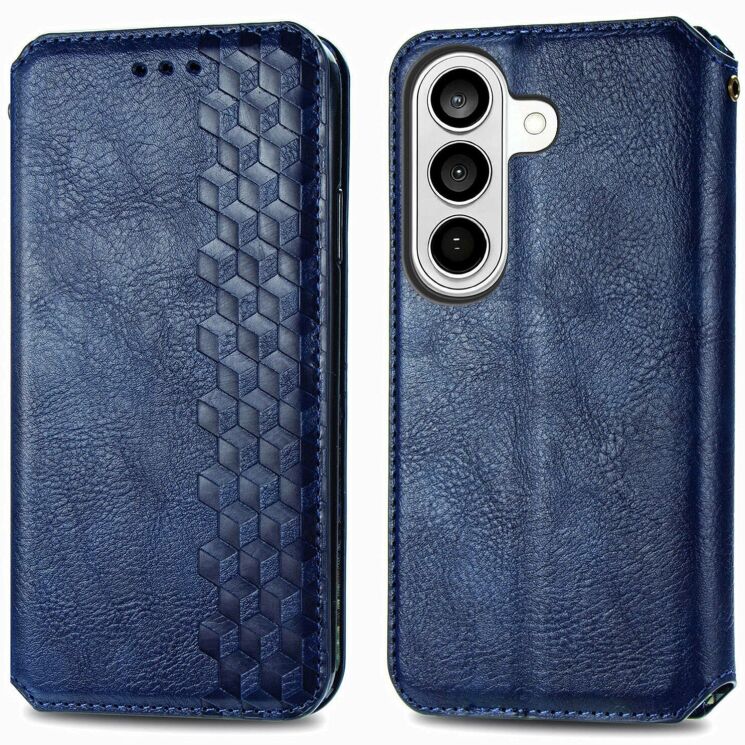 Чехол Deexe Rhombus Wallet для Samsung Galaxy S26 - Blue (404270L) Чехол Deexe Rhombus Wallet для Samsung Galaxy S26 - Blue: фото 1 из 6