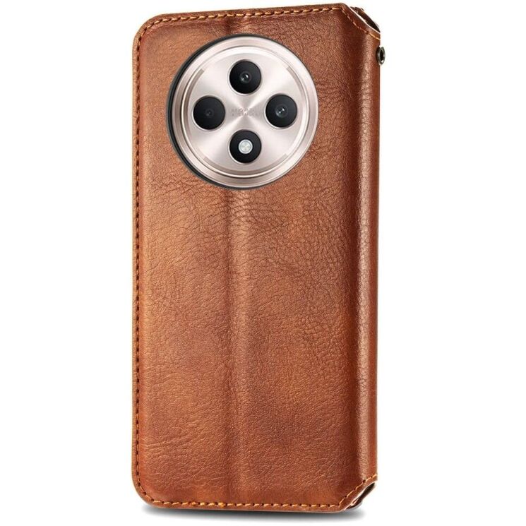 Чехол Deexe Rhombus Wallet для TECNO Spark 30C - Brown: фото 5 из 6