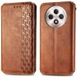 Чехол Deexe Rhombus Wallet для TECNO Spark 30C - Brown (361715Z)