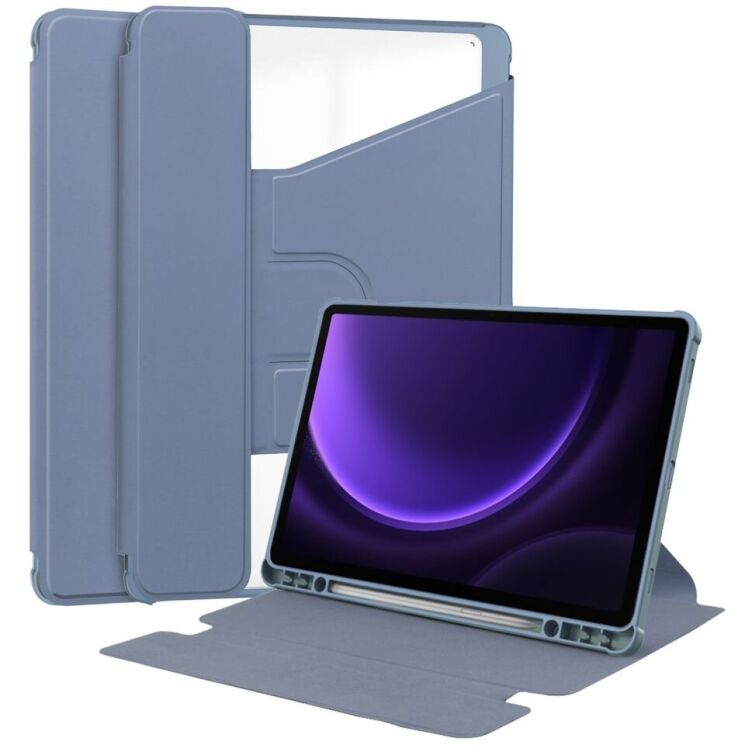 Чехол Deexe Rotary Case для Samsung Galaxy Tab S9 FE (X510/516) / Tab S10 FE (X520/526) - Purple: фото 1 из 7