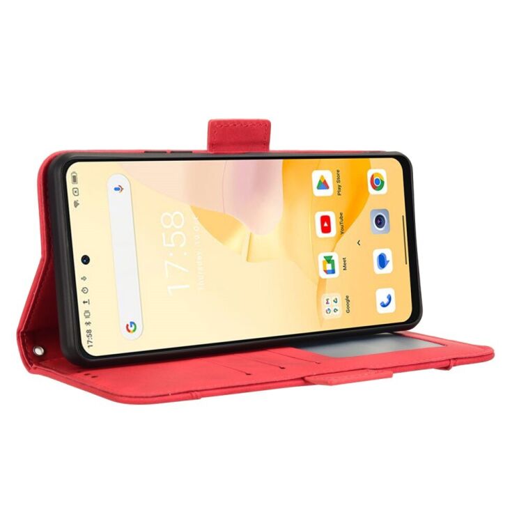 Чохол Deexe Wallet Stand для Blackview Shark 8 / Oscal Tiger 12 - Red: фото 4 з 7