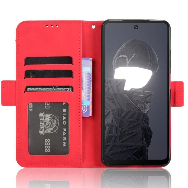 Чехол Deexe Wallet Stand для HMD Fusion - Red: фото 3 из 7