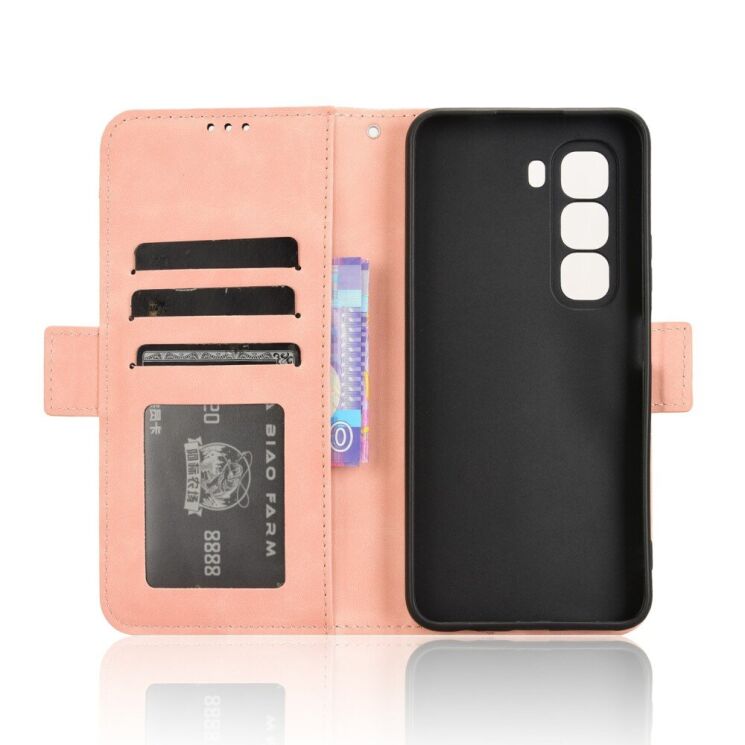 Чехол Deexe Wallet Stand для Infinix Hot 50 Pro Plus - Pink: фото 5 из 7