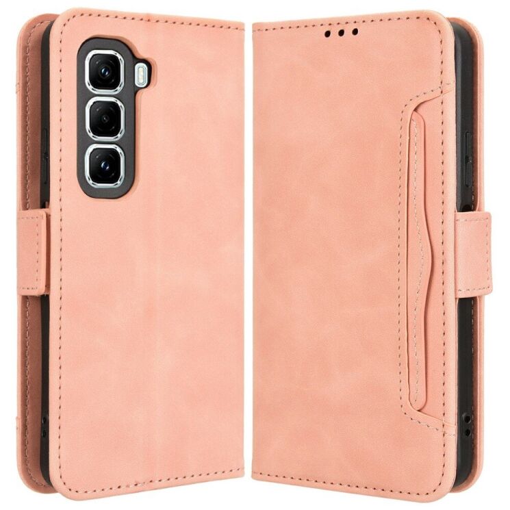 Чехол Deexe Wallet Stand для Infinix Hot 50 Pro Plus - Pink: фото 1 из 7