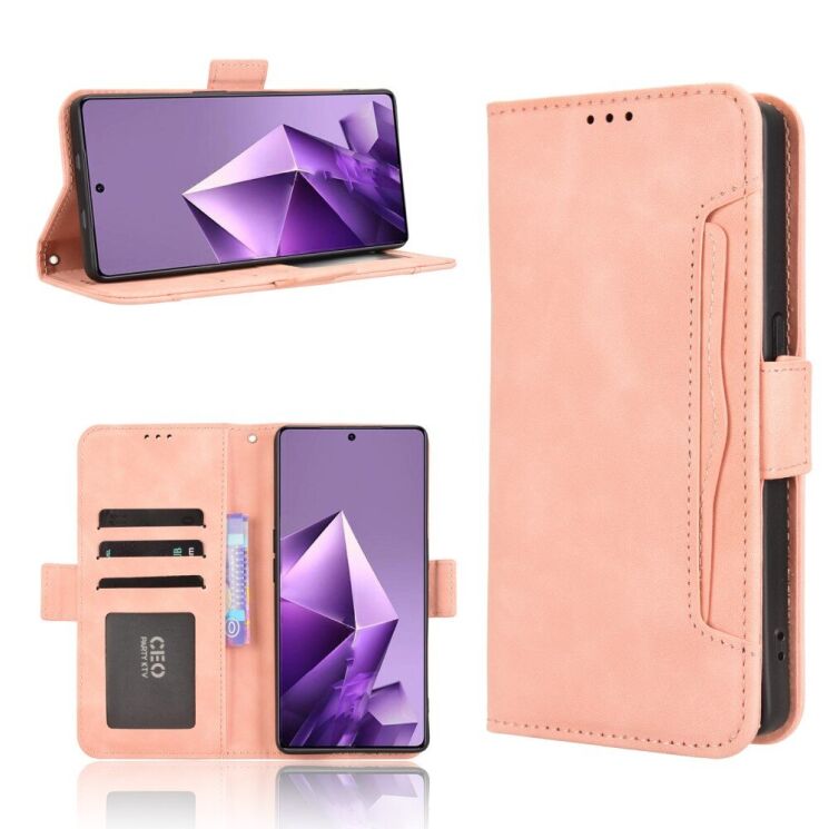 Чехол Deexe Wallet Stand для Infinix Note 50 Pro Plus - Pink: фото 2 из 15