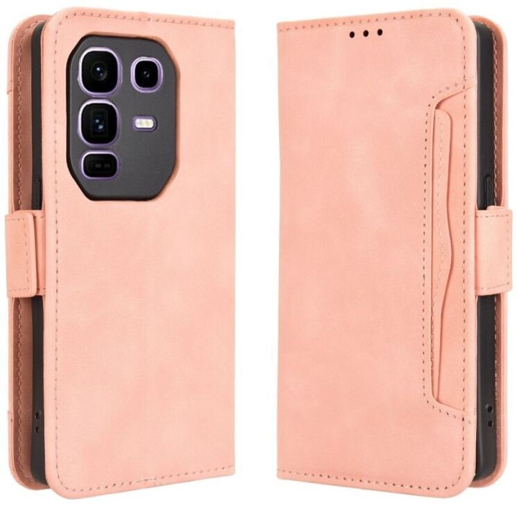 Чехол Deexe Wallet Stand для Infinix Note 50 Pro Plus - Pink: фото 1 из 15