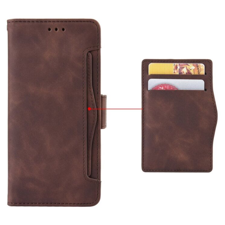 Чехол Deexe Wallet Stand для Motorola Moto G15 / G15 Power - Brown: фото 6 из 7