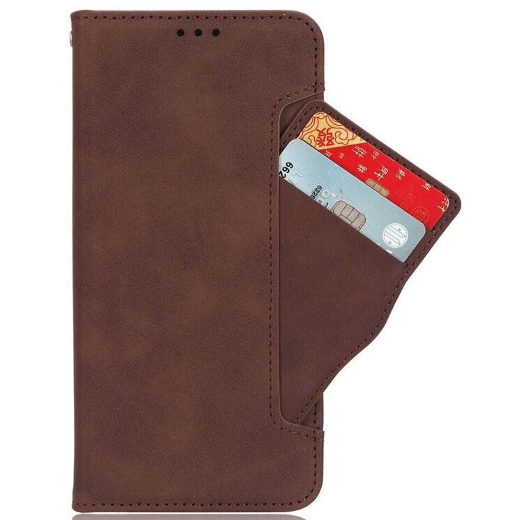 Чохол Deexe Wallet Stand для OnePlus 13R / Ace 5 / Ace 5 Pro - Brown: фото 2 з 7