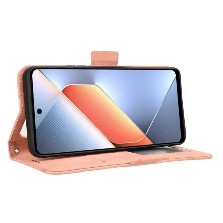 Чехол Deexe Wallet Stand для TECNO Pova 6 Neo - Pink: фото 4 из 7