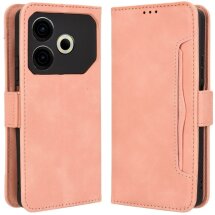 Чохол Deexe Wallet Stand для TECNO Pova 6 Neo - Pink: фото 1 з 7