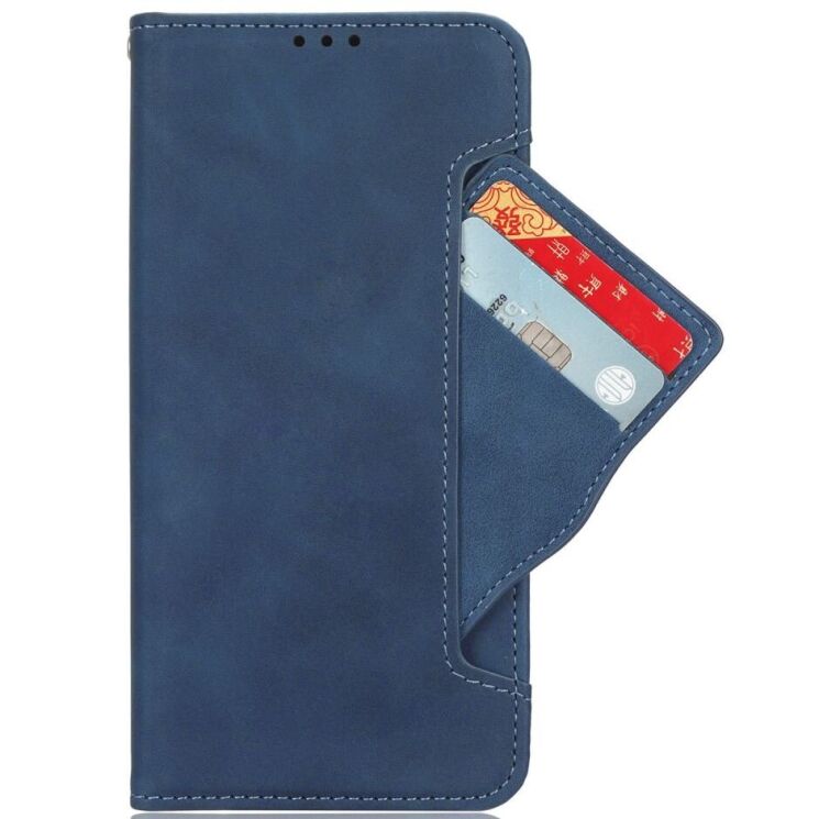 Чехол Deexe Wallet Stand для TECNO Spark 30 Pro - Blue: фото 5 из 8