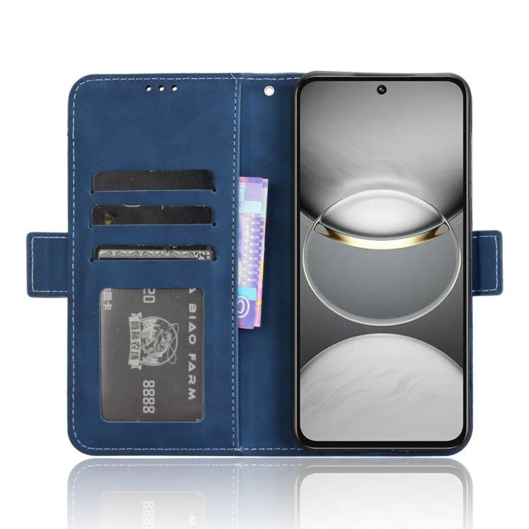 Чехол Deexe Wallet Stand для TECNO Spark 30 Pro - Blue: фото 2 из 8