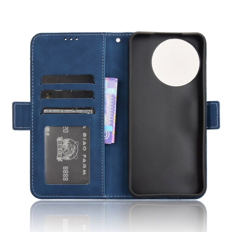 Чехол Deexe Wallet Stand для TECNO Spark 30 Pro - Blue: фото 4 из 8