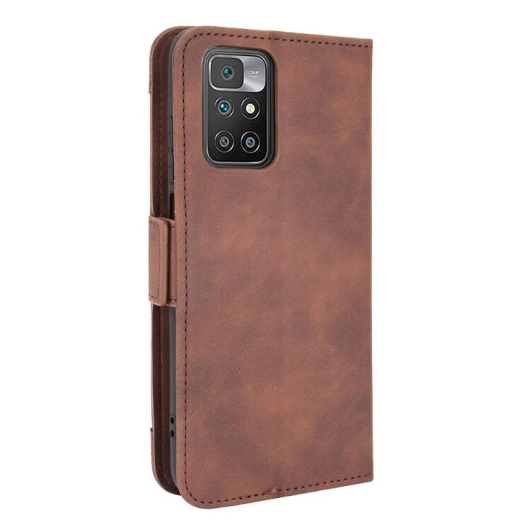 Чехол Deexe Wallet Stand для Xiaomi Redmi 10 / 10 (2022) / 10 Prime - Brown: фото 5 из 11