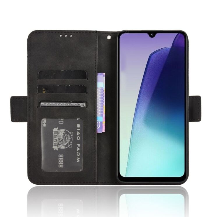 Чехол Deexe Wallet Stand для Xiaomi Redmi 14C / Redmi A4 5G / Poco C75 - Black: фото 4 из 7