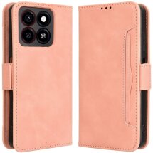 Чехол Deexe Wallet Stand для ZTE Blade A35 / Blade A55 - Pink: фото 1 из 7