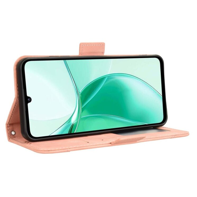 Чехол Deexe Wallet Stand для ZTE Blade A35 / Blade A55 - Pink: фото 4 из 7