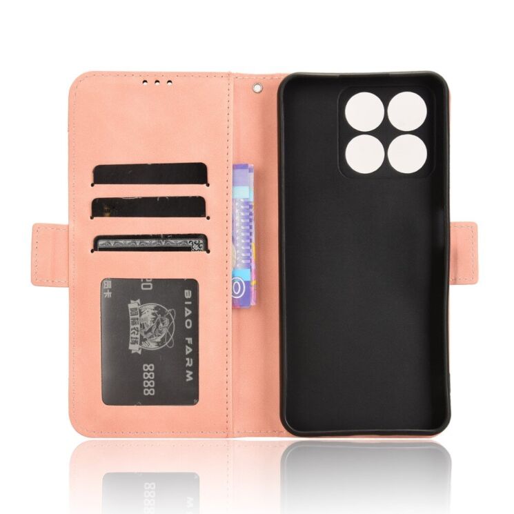 Чехол Deexe Wallet Stand для ZTE Blade A35 / Blade A55 - Pink: фото 5 из 7