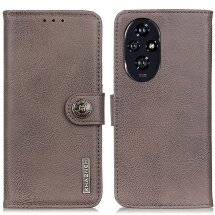 Чехол KHAZNEH Leather Wallet для Honor 200 - Khaki: фото 1 из 8