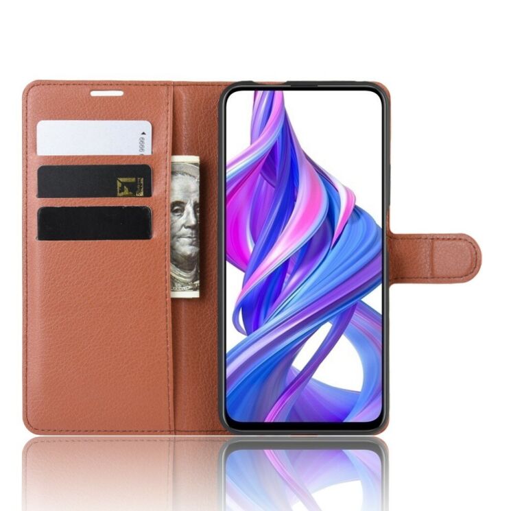 Класичний чохол-книжка Deexe Book Type для Huawei Honor 9X (Китайская версия) - Brown: фото 4 з 6