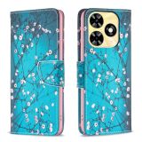 Чехол с рисунком Deexe Color Wallet для Infinix Smart 8 - Plum Blossom: фото 1 из 6