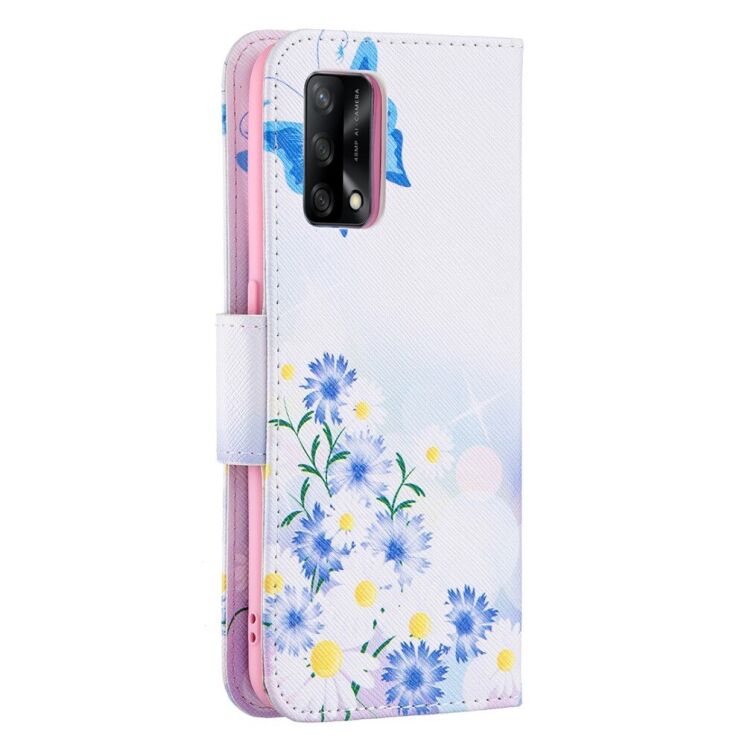 Чохол-книжка Deexe Color Wallet для OPPO A74 - Blue Butterflies and Flowers: фото 4 з 8