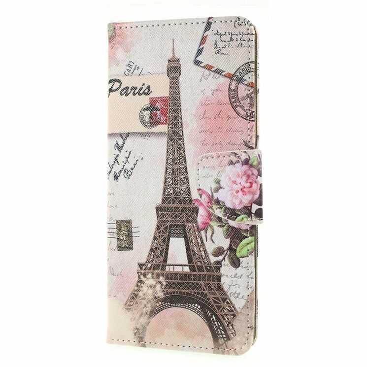 Чехол с рисунком Deexe Color Wallet для Sony Xperia 1 - Eiffel Tower: фото 4 из 5
