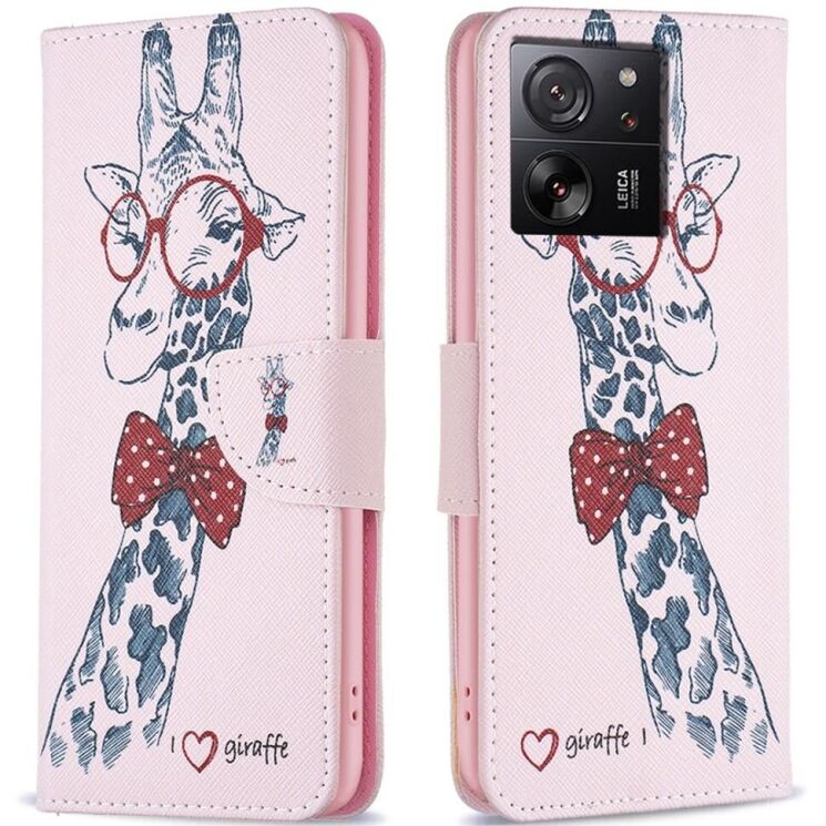 Чехол-книжка Deexe Color Wallet для Xiaomi 13T / 13T Pro - Giraffe: фото 1 из 8