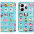Чохол-книжка Deexe Color Wallet для Xiaomi Redmi Note 14 4G - Owls (373466G)