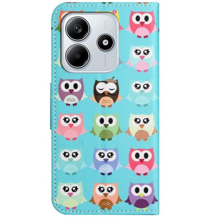 Чохол-книжка Deexe Color Wallet для Xiaomi Redmi Note 14 4G - Owls: фото 5 з 5