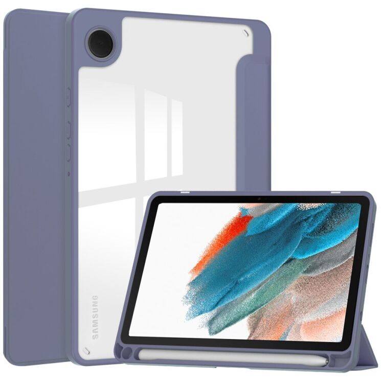 Чохол-книжка Deexe Crystal Back для Samsung Galaxy Tab A9 (X110/115) - Purple: фото 1 з 8
