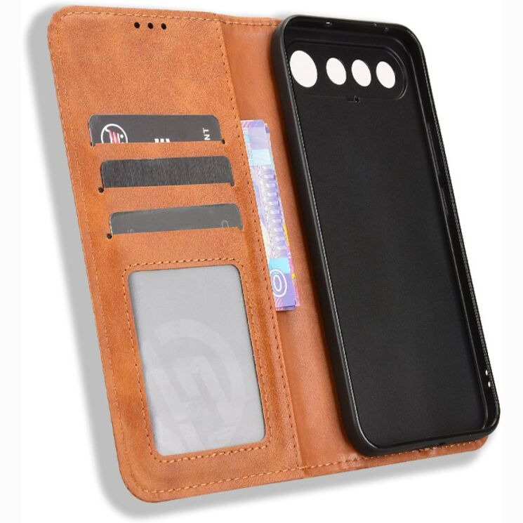Чохол-книжка Deexe Retro Style для Realme 16 - Brown (412307Z) Чохол-книжка Deexe Retro Style для Realme 16 - Brown: фото 5 з 19