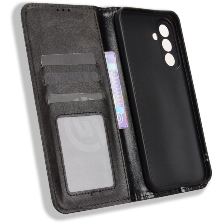 Чохол-книжка Deexe Retro Style для Samsung Galaxy A37 (A376) - Black: фото 3 з 7