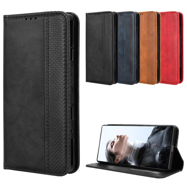 Чохол-книжка Deexe Retro Style для ZTE Nubia Red Magic 11 Pro - Blue (412206L) Чохол-книжка Deexe Retro Style для ZTE Nubia Red Magic 11 Pro - Blue: фото 8 з 17