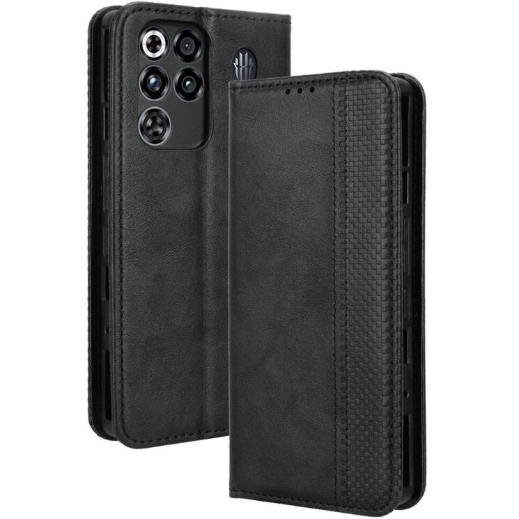 Чохол-книжка Deexe Retro Style для ZTE Nubia Red Magic 11 Pro - Black: фото 1 з 17