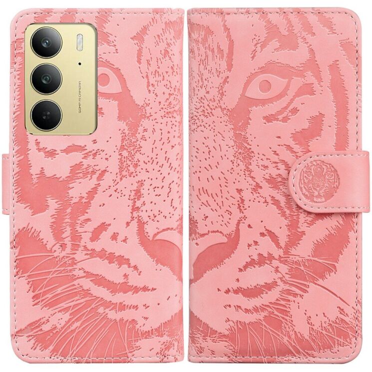 Чехол-книжка Deexe Tiger для Realme C75 - Pink: фото 1 из 7
