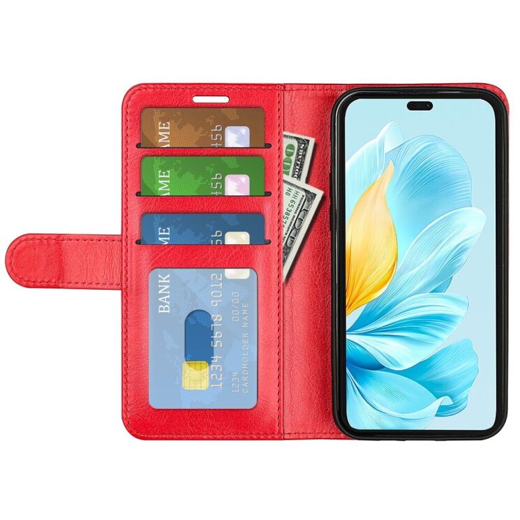 Чехол-книжка Deexe Wallet Style для Honor 200 Lite - Red: фото 2 из 6