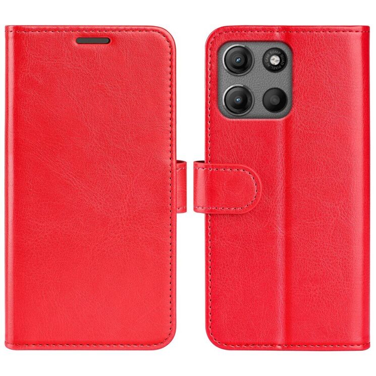 Чехол-книжка Deexe Wallet Style для Motorola Moto G15 - Red: фото 1 из 6