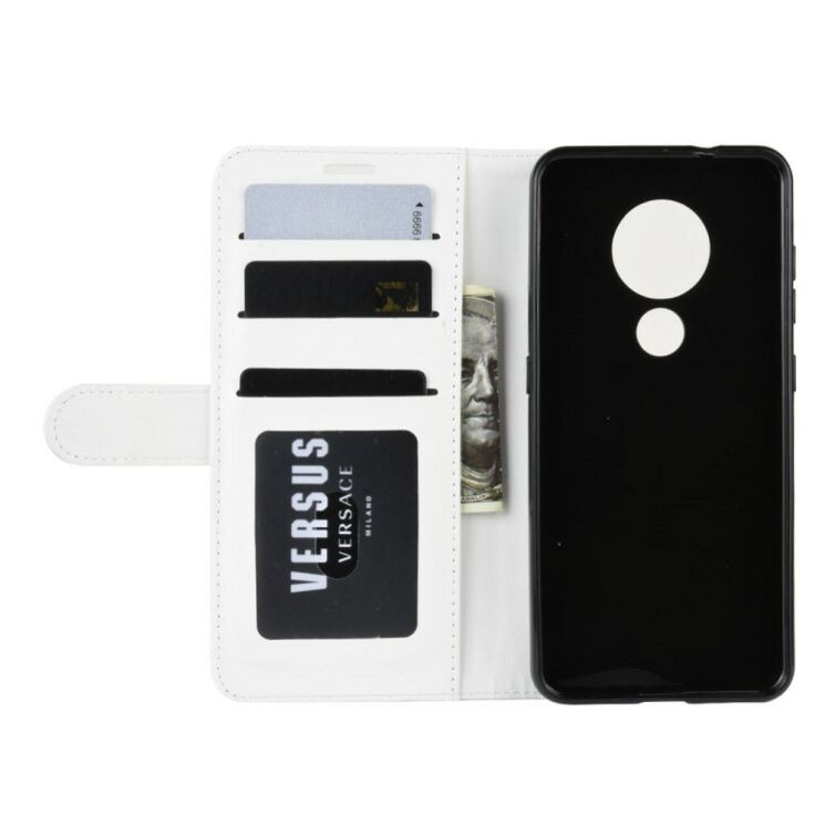 Классический чехол-книжка Deexe Wallet Style для Nokia 6.2 - White: фото 6 из 8